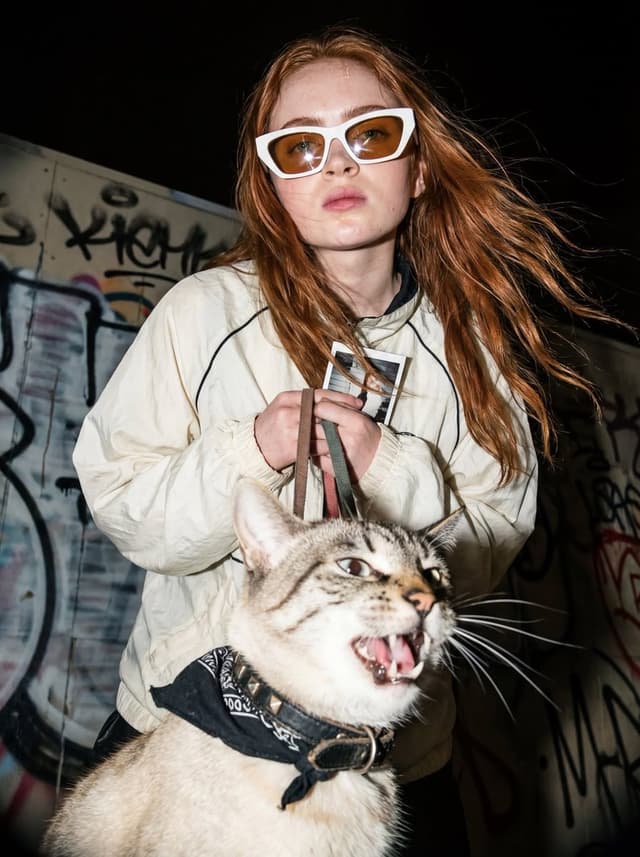 Edgy Flash Photography Portrait with Cat — output