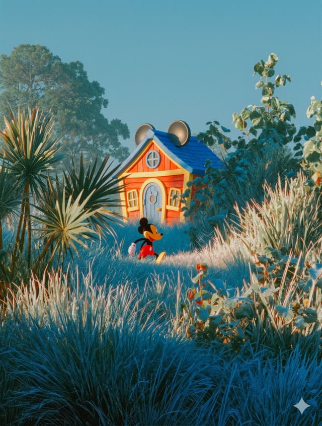 Image Editing Prompt: Add Playhouse Behind Character — output
