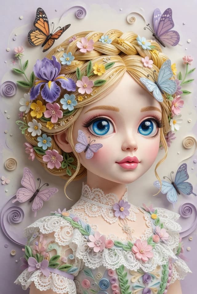 3D Paper Quilling Doll Prompt — cover