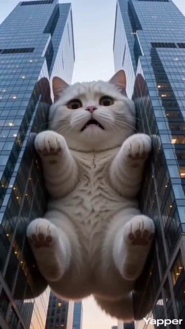 Godzilla-Sized White Tabby Cat in Chongqing — cover