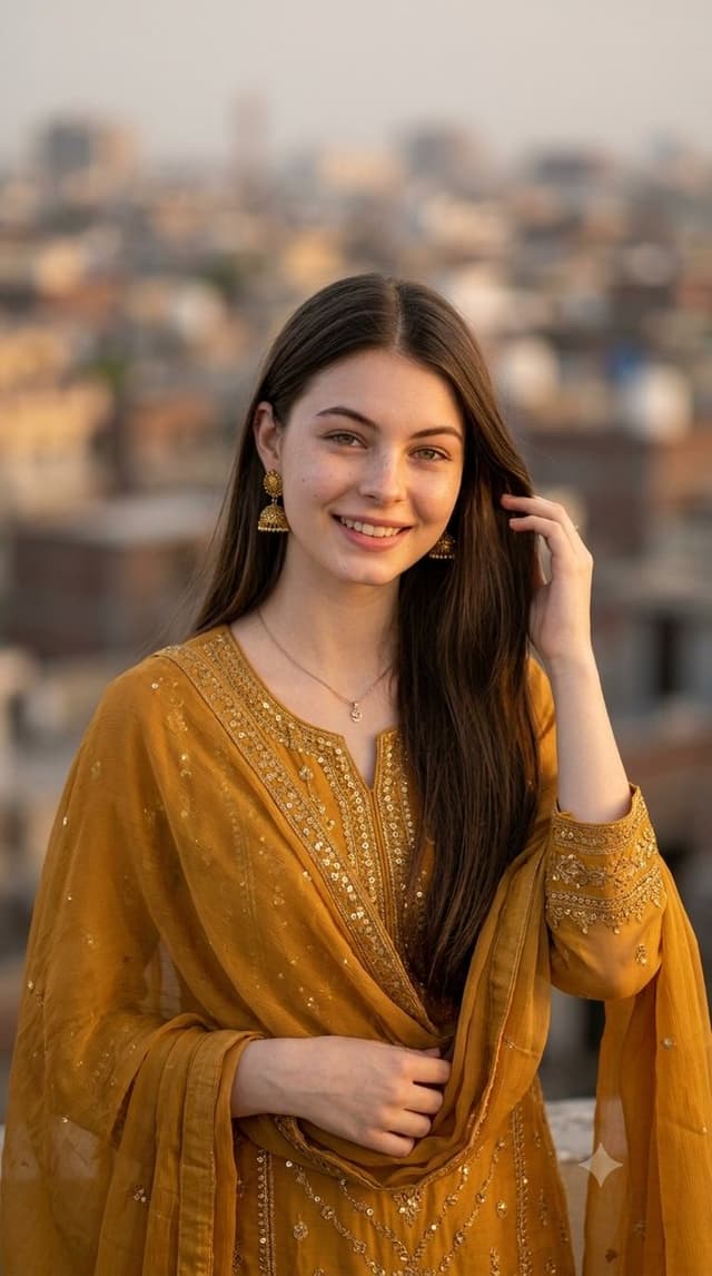 Profile / Avatar - South Asian Woman Shalwar Kameez — output