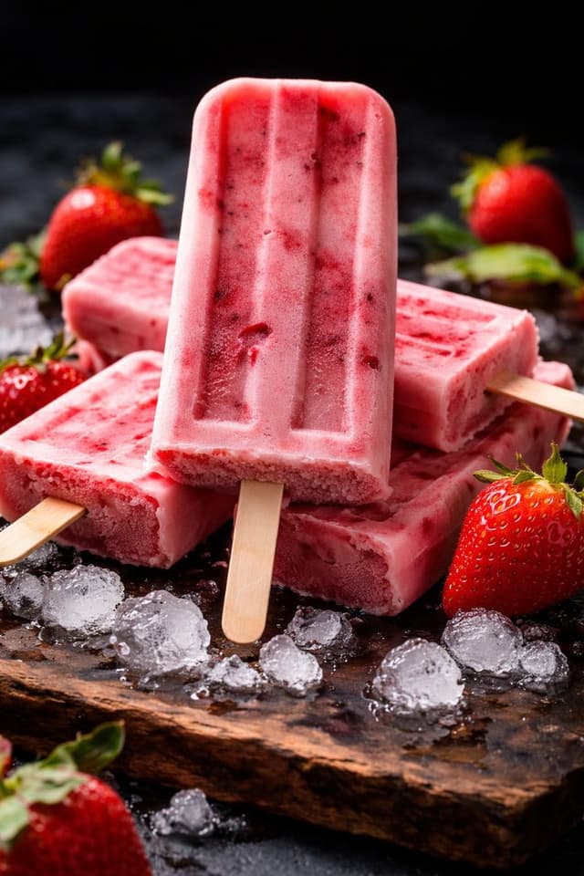 8K Food Photography Prompt for Mango Popsicles — output