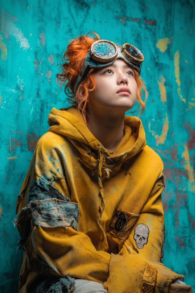 Game Asset - Post-Apocalyptic Girl with Welding Goggles — output