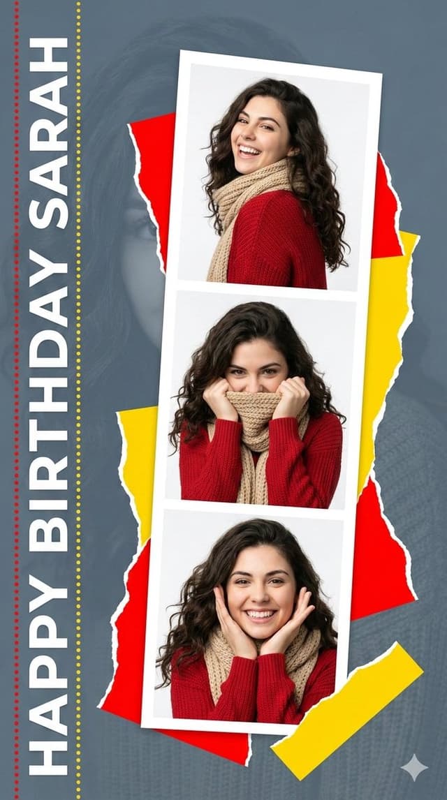 Poster / Flyer - Elegant Graphic Design Birthday Collage — output