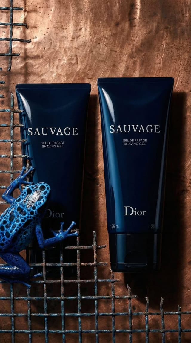 E-commerce Main Image - Luxury Product Photography of Dior Sauvage Shaving Gel — output