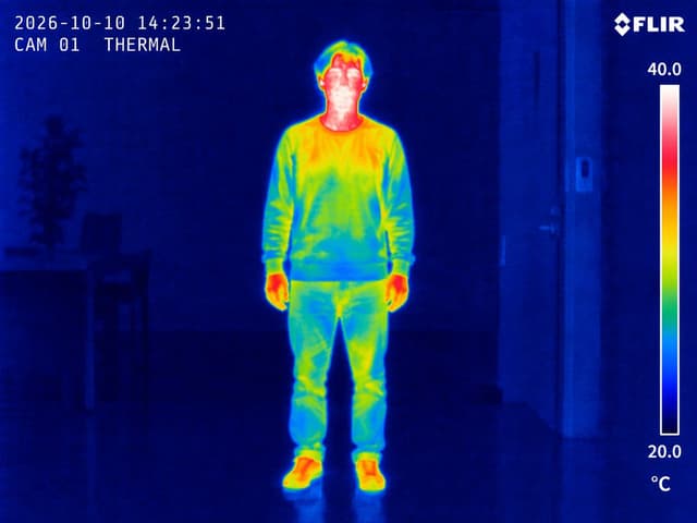 Infographic / Edu Visual - Thermal Imaging Photo of Person — output