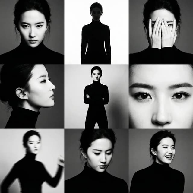 3x3 Black and White Photo Collage — output