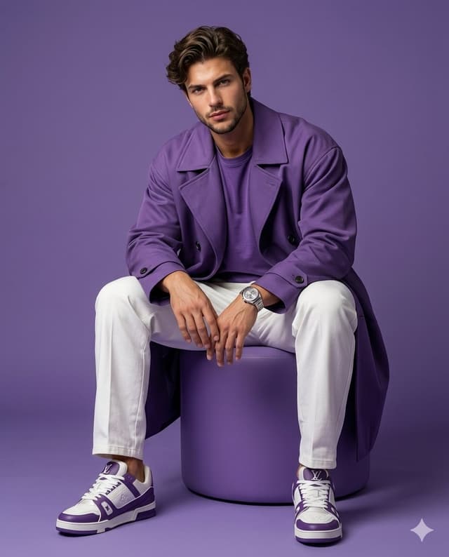 Profile / Avatar - Monochromatic Purple Fashion Editorial — output
