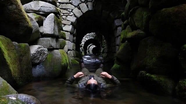 Woman Pulled Deep into a Winding Tunnel — cover