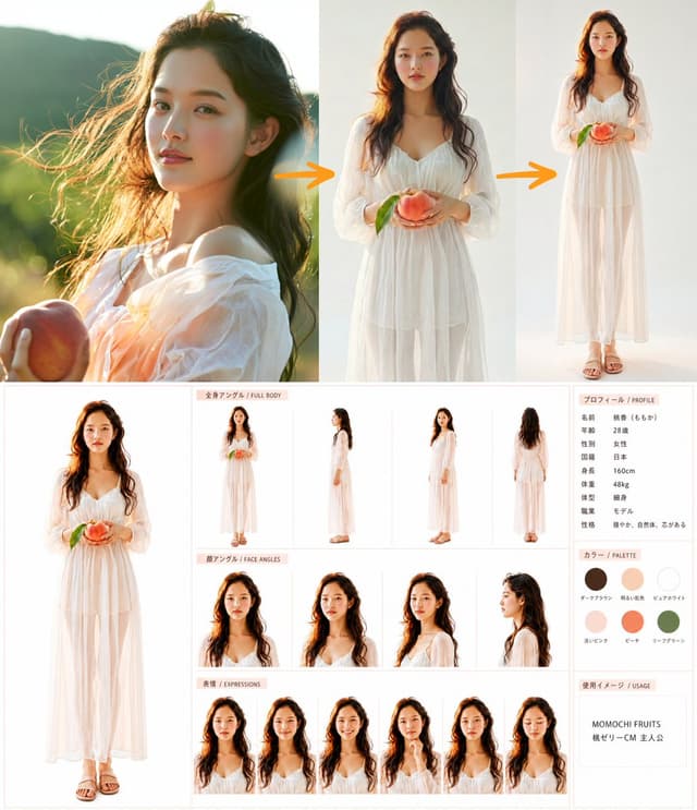 Product Marketing - Peach Jelly Heroine Character Sheet — output