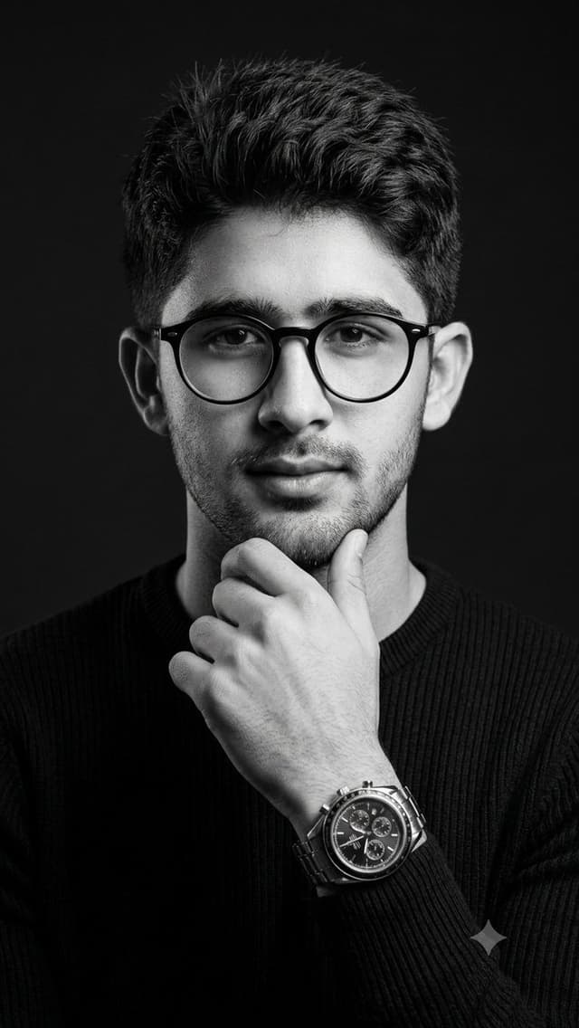 Profile / Avatar - Cinematic B&W Man Portrait — output