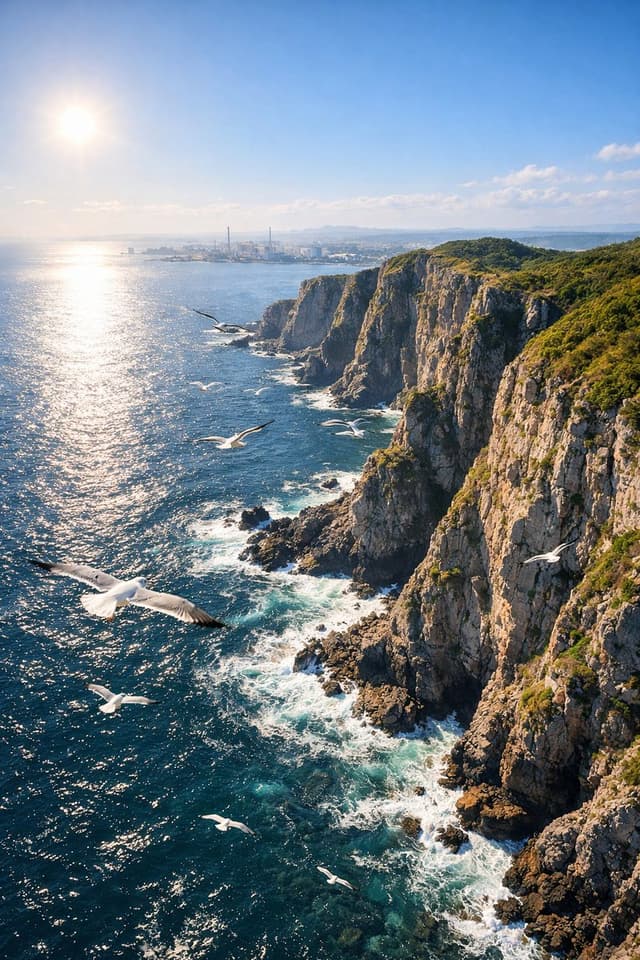 Detailed Aerial Coastal Landscape — output