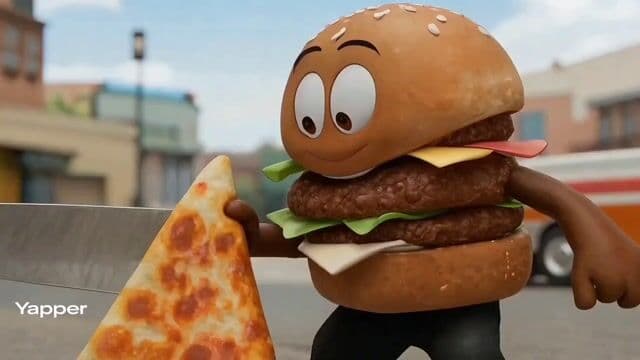 Animated Burger and Pizza Street Fight — cover