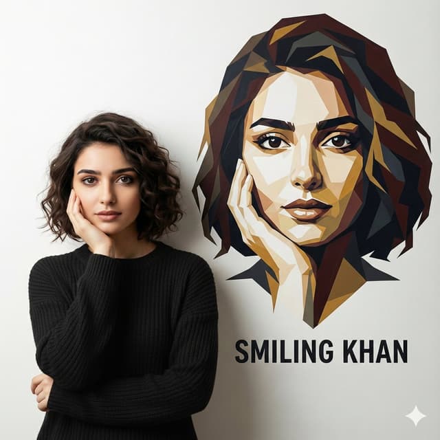 Profile / Avatar - Editorial Portrait Holding Poster of Self — output