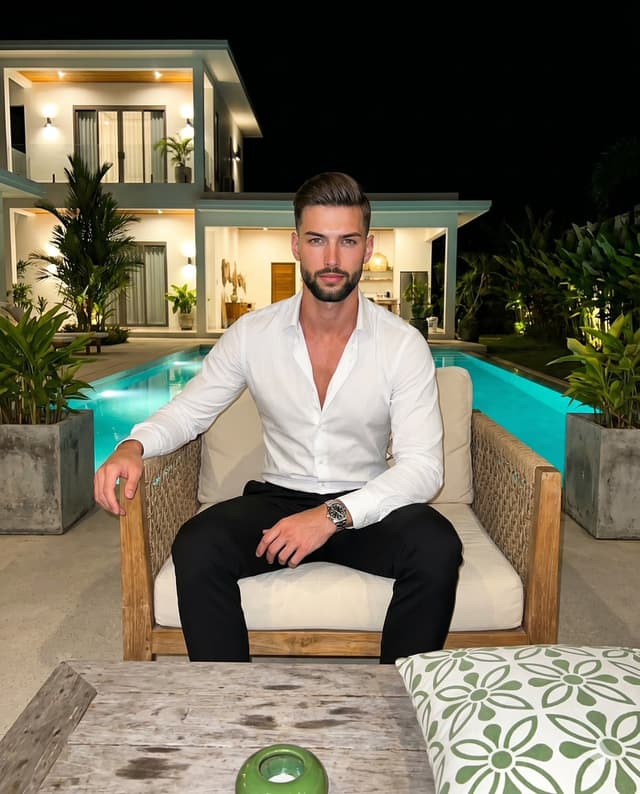 Product Marketing - Luxury Villa Evening Poolside Portrait — output