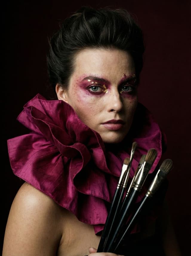 Hyper-Realistic Editorial Portrait of 'The Crimson Alchemist' — output