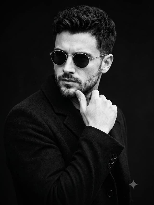 Profile / Avatar - Cinematic Male B&W Studio Portrait — output