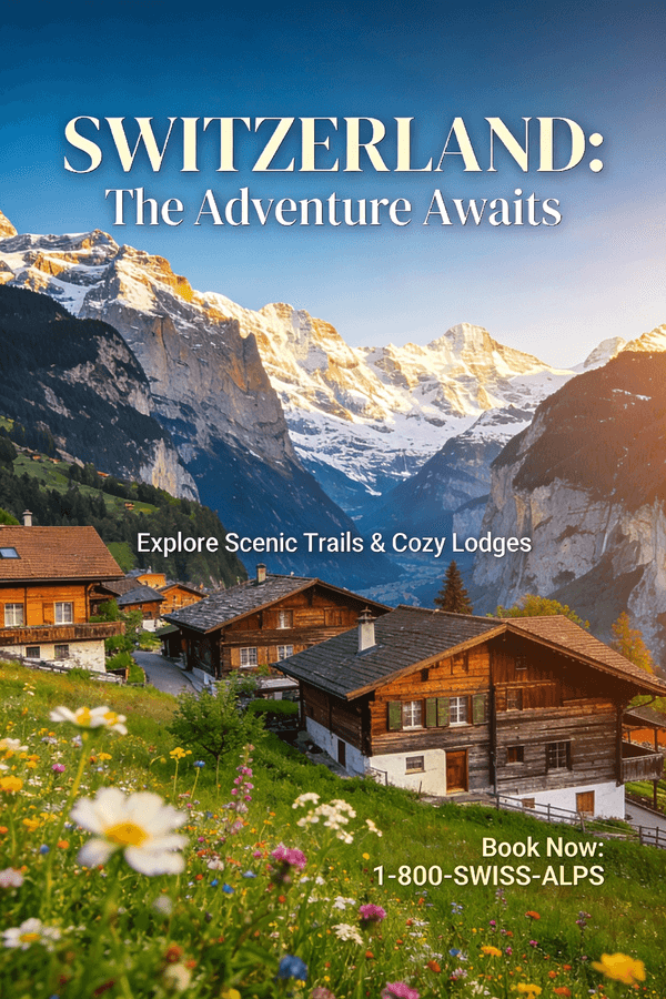 Aspirational Swiss Alps Travel Poster — output