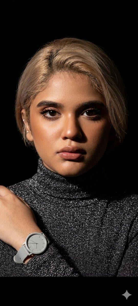 Profile / Avatar - Elegant Studio Portrait with Sparkling Top — output