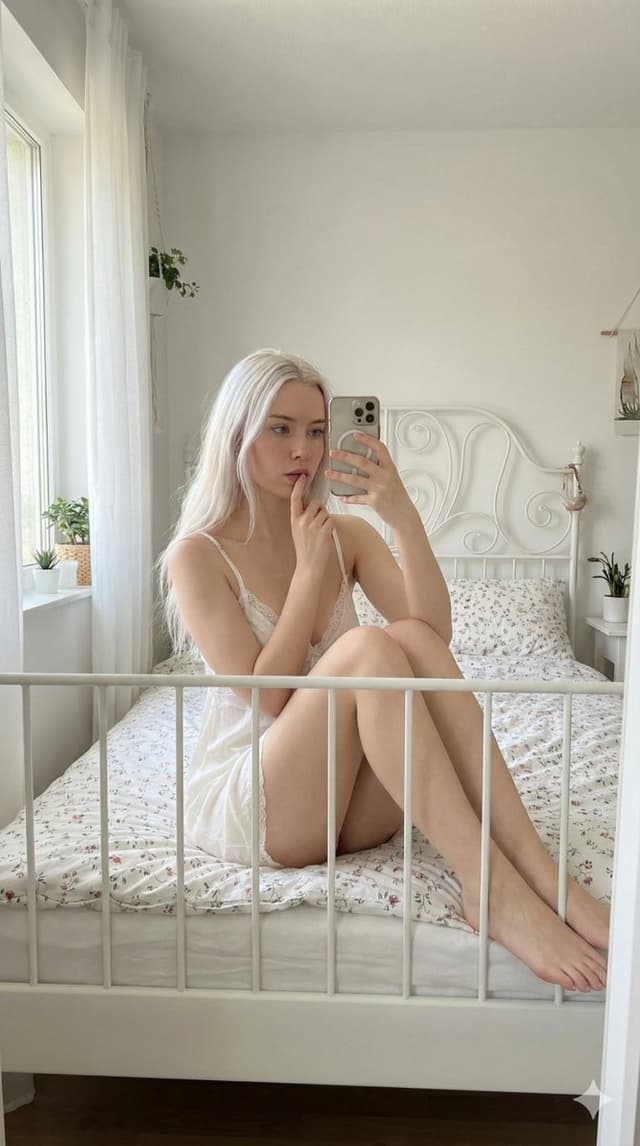 Profile / Avatar - Intimate Mirror Selfie in Soft Bedroom Light — output