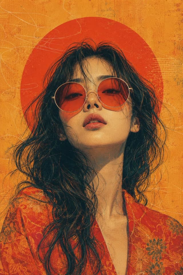 Social Media Post - Retro-Futuristic Editorial Portrait with Sunglasses — output