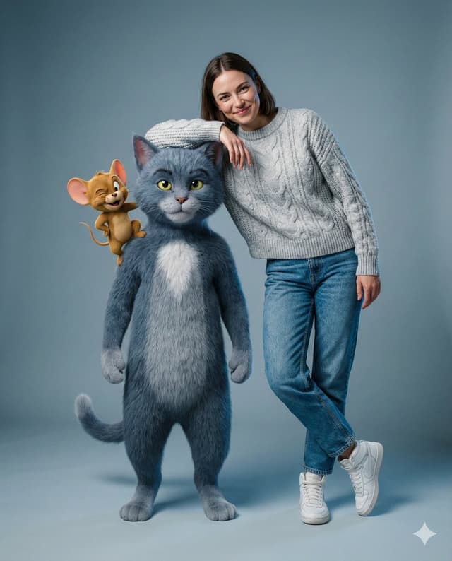 Editorial Studio Photography of Tom & Jerry with Human — output