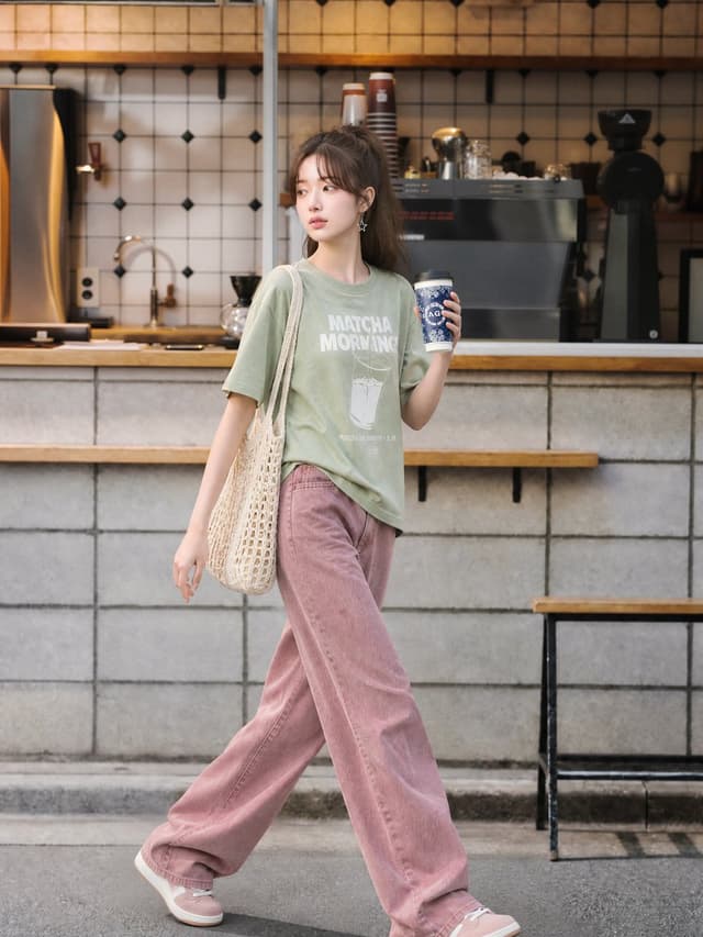 Product Marketing - Pastel Cafe Street Style Portrait — output