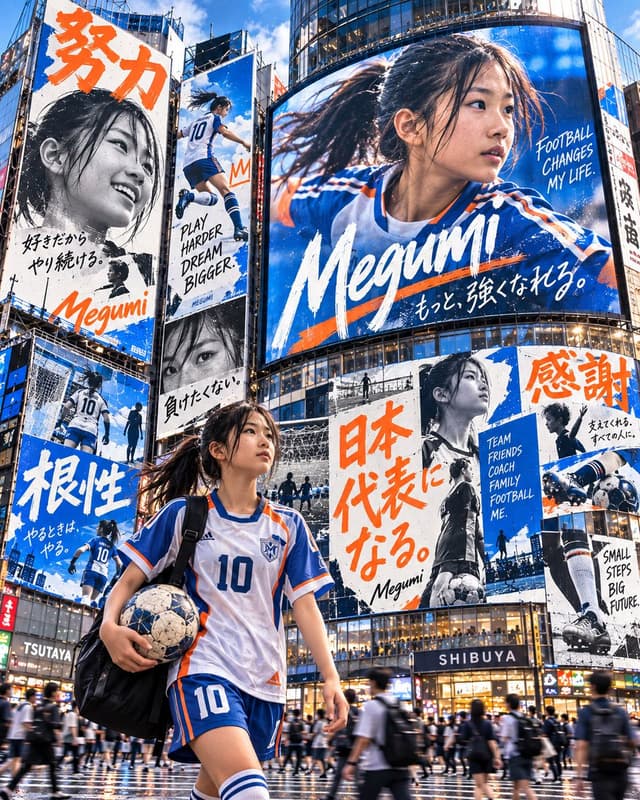 Product Marketing - Shibuya Soccer Girl Billboard Campaign — output