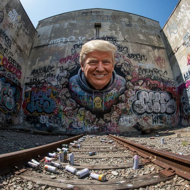 3D Breakout Graffiti Mural Portrait — output