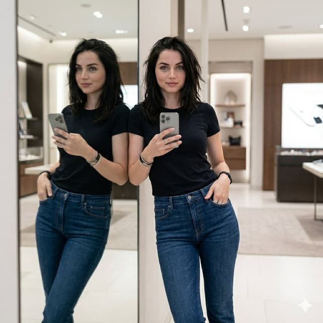 Profile / Avatar - Showroom Mirror Selfie Fashion Portrait — output