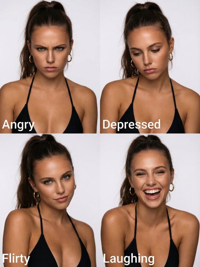 Nano Banana Pro JSON Prompt for 4-Photo Collage of Moods — output