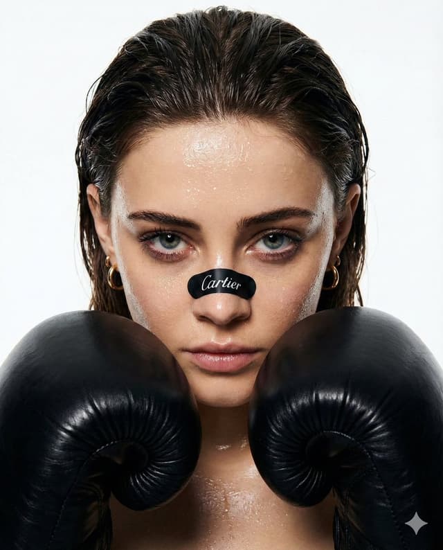 Product Marketing - Cinematic Boxer Portrait with Cartier Branding — output