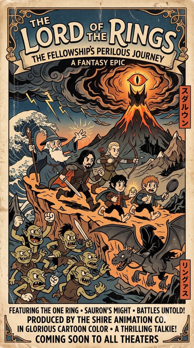Ukiyo-e Style Movie Poster — output