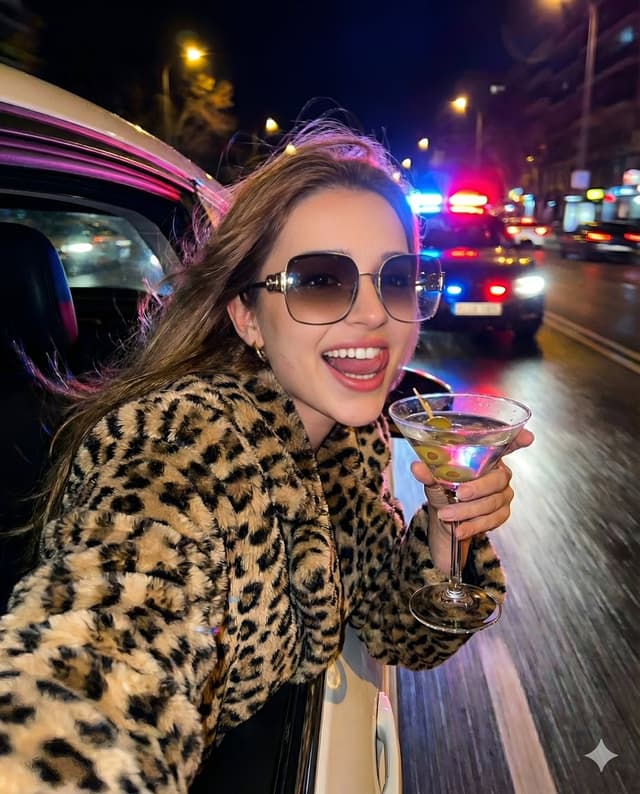 Nightlife Fashion Portrait in Luxury Car — output