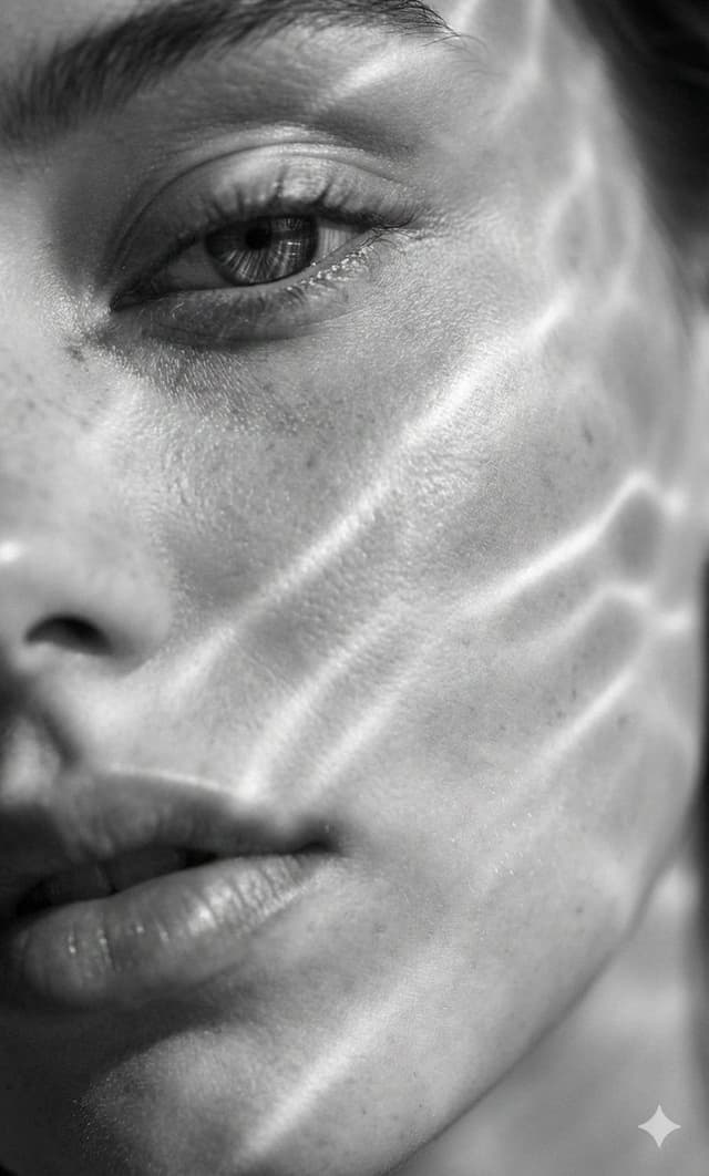Profile / Avatar - Monochrome Macro Luminous Portrait — output