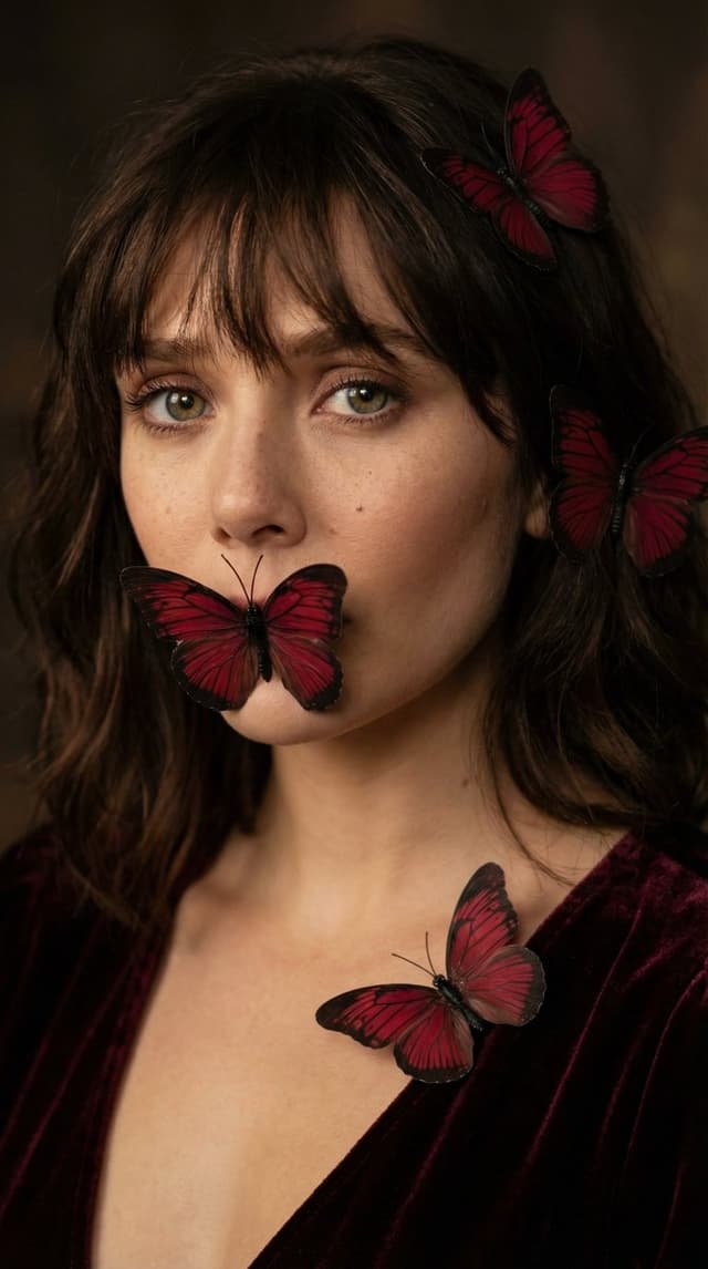 Profile / Avatar - Mysterious Butterfly Portrait Prompt — output