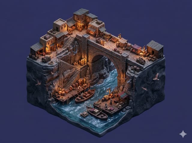 Game Asset - Floating Miniature Diorama Prompt — output