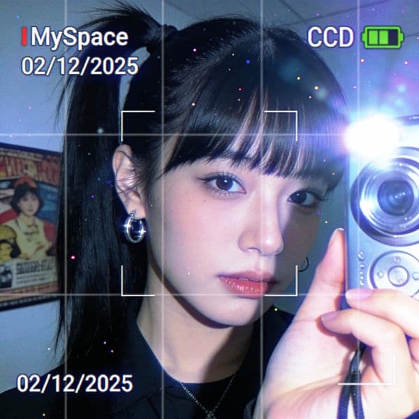 Y2K Digital Camera Selfie — output