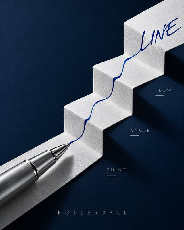 Product Marketing - GPT Image 2 Pen Poster Prompt: Ink Fold Path