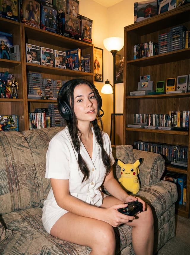 Direct flash gamer girl Nano Banana Pro JSON tag prompt — output