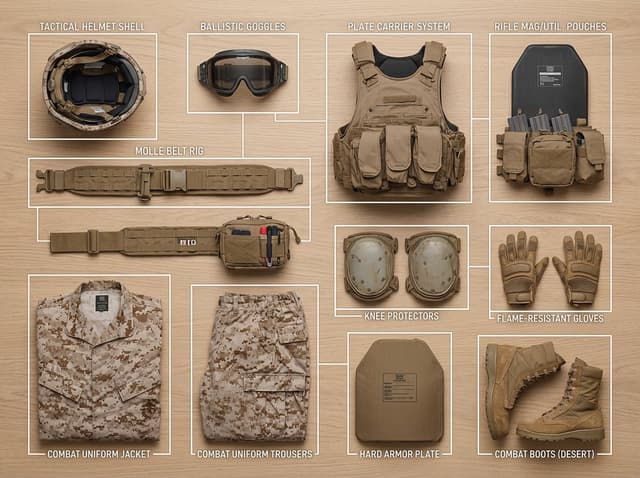 E-commerce Main Image - Knolling Style Flat-Lay Prompt with Labeled Disassembled Parts — output