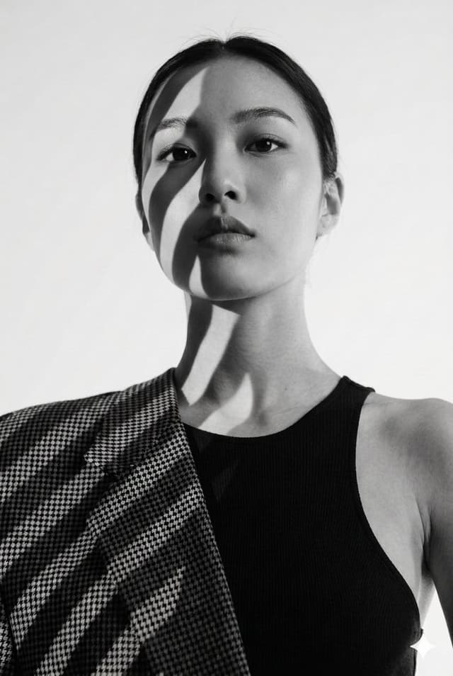 Product Marketing - Minimalist Shadow Play Fashion Portrait — output
