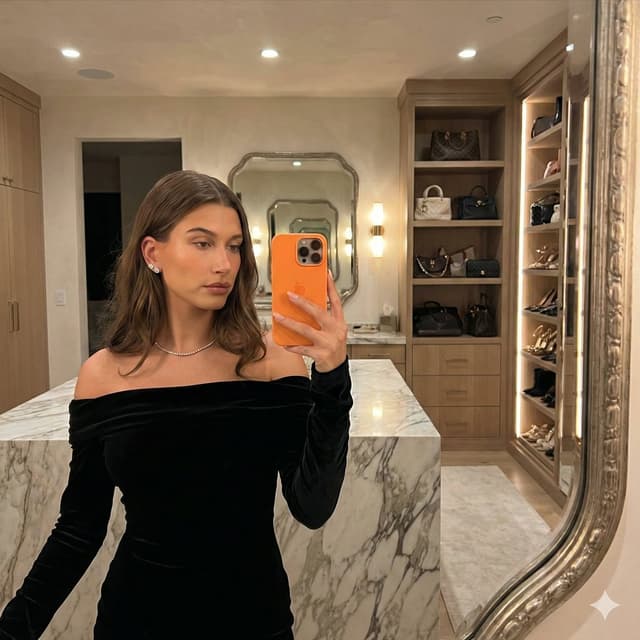 Profile / Avatar - High Fashion Dressing Room Mirror Selfie Prompt (Bella Hadid Style) — output