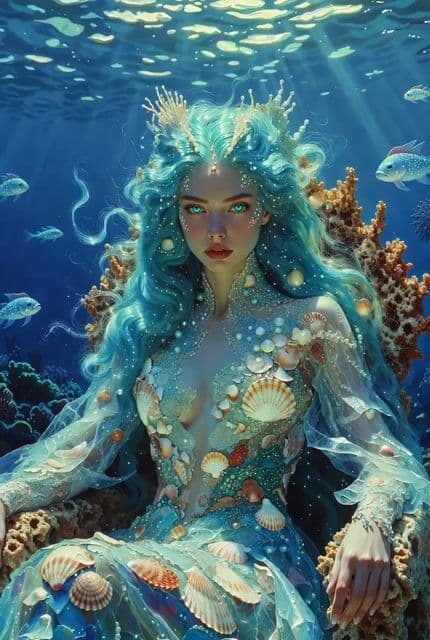 Underwater Queen Oil Painting — cover