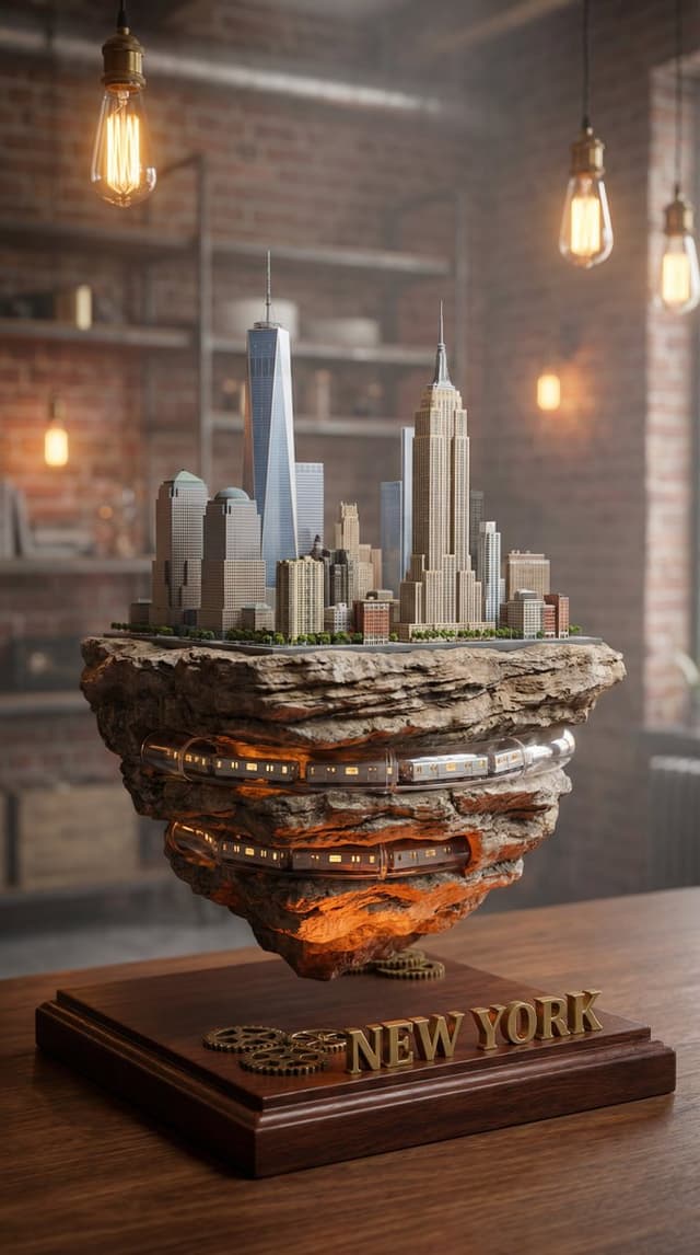 Ultra-Realistic Macro Miniature City Prompt — output