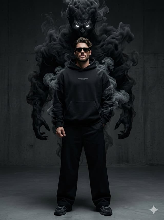 Game Asset - Supernatural Streetwear Portrait with Smoke Demon — output