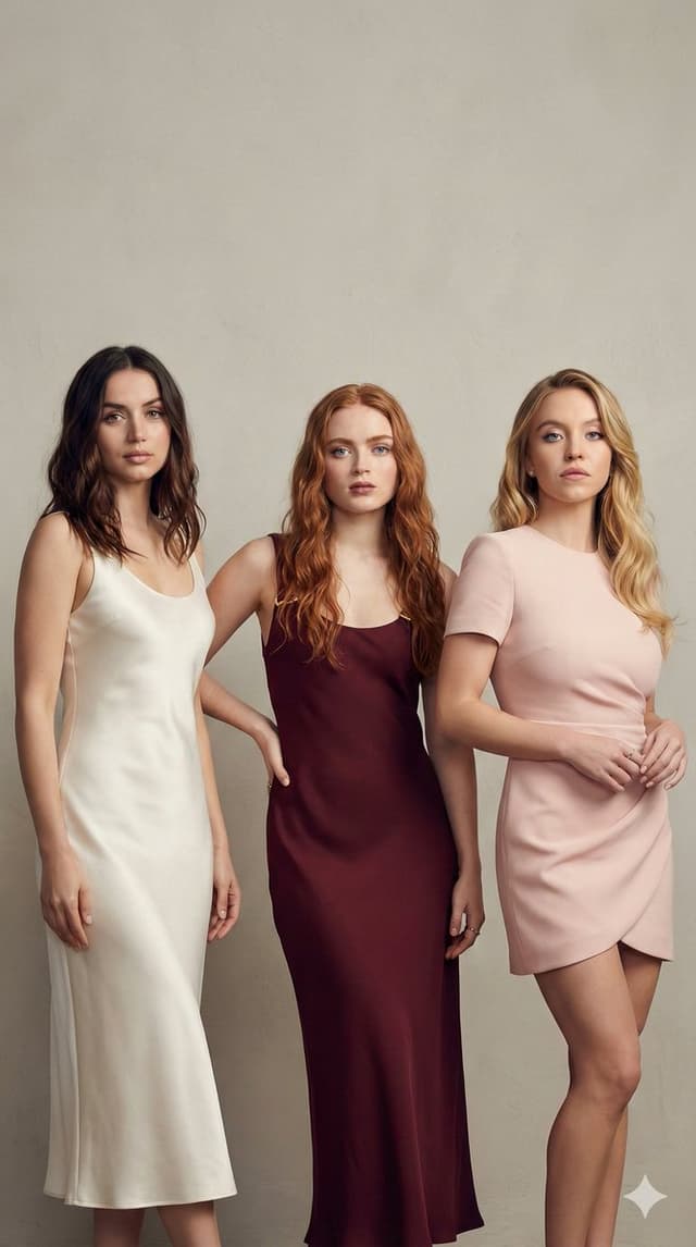 Product Marketing - Luxury Editorial Portrait of Three Actresses — output