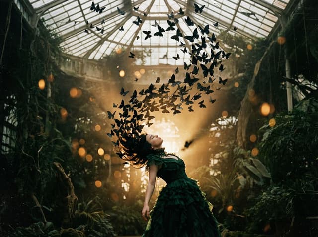 Ecstatic Butterfly Dream Subterranean Portrait — output