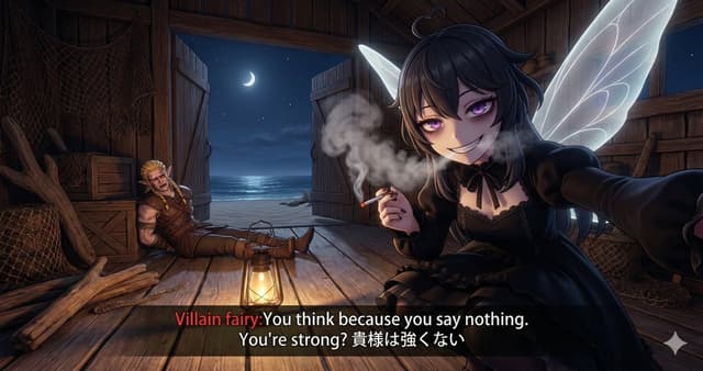Comic / Storyboard - Villain Fairy Quote Generation — output