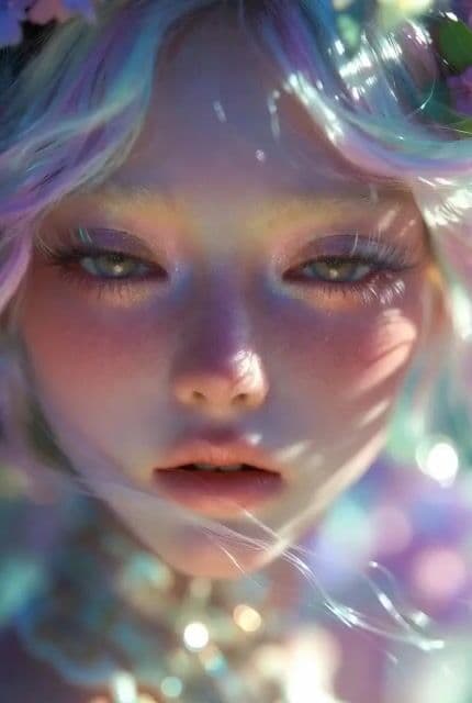 Ultra Close-up Pastel Character in Rococo Kawaii Surrealism Style — cover